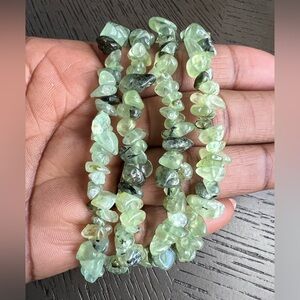 (ONE) Prehnite chip bracelet SIZE 6/5-71’